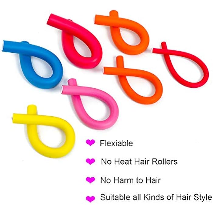 Ms Aloe 3Pack Flexible Twist-Flex Spiral Hair Curlers - Soft Foam No Heat Rollers for Long, Medium, Short Hair (Diameter 0.8cm, 30 Rods) - Image 5